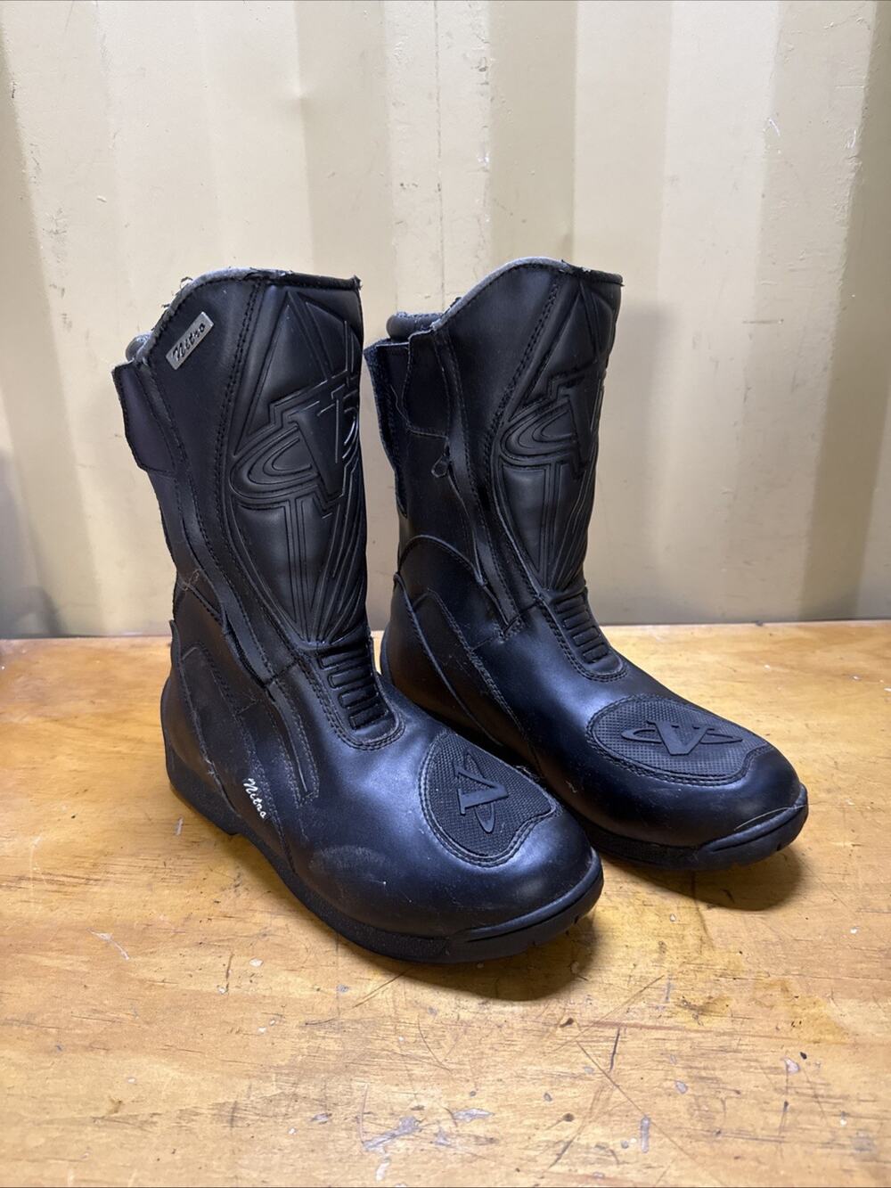 Vega Nitro Black Racing Motorcycle Boots Men Size 11